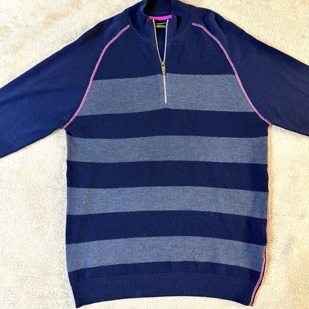 Nike Golf 1/4 Zip Sweater Long‎ Sleeves Pure Wool Pullover -  Size Large